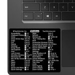 TEACHUCOMP Keyboard Shortcuts Sticker for Windows 11 and 10 Training Aid Cheat Sheet- Black Vinyl, Laminated, No-Residue Adhesive (Large: 3.5"Wx2.95"H)…