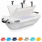 CUDDY Floating Cooler and Dry Storage Vessel for Land & Water – 40QT– Great for River, Beach, Kayak, Pool, & Lake - White