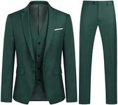 YOUTHUP Mens Slim Fit 3 Piece Suit 