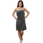 JEMIDI sauna towelling kilt sarong M-XXL anthracite 100% cotton sauna kilt sauna sarong sauna towel (ladies anthracite without embroidery)