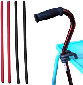 BTREEFLO Cane Holder for Walker, 4 Pack Walking Stick Holder Creative DIY Crutches & Cane Accessories Reacher Grabber Holder Foldable Flexible Hook