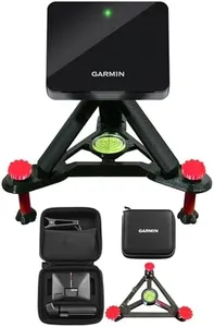 PlayBetter Garmin Approach R10 Portable Golf Launch Monitor & Simulator Bundle - Great for Home, Outdoor & Indoor, Projector Compatible, Software Accuracy Upgraded - Includes Alignment Stand