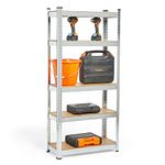 VonHaus Garage Shelving Units - Heavy Duty Shelving Unit for Home, Office, Shed and Garage Storage - 5-Tier Shelving Units for Storage, 175kg Capacity Per Shelf - 1.5m Racking Shelving