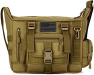 SunForMorning Tactical Messenger Bag MOLLE Sling Crossbody Shoulder Pack (2 Patch Included)