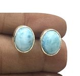 Larimar Gemstone Stud Earrings