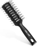 SalonSilk Vented Hair Brush for Men, Vent Brush for Blow Drying, Styling Hair Brushes for Volumizing, Detangling Hair Brush for Wet Dry Short Thick Straight Wavy Hair, Black