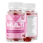 SUKU Vitamins Teen Girl Gummies – Sugar Free Vegetarian Gummy Vitamins Supplement with 19 Essential Nutrients Strengthens Bones, Muscles, Enhances Energy & Skin Health – Cherry Flavour (60 Count)