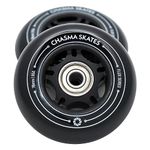 Chasma Skates Flux 2 76mm RipStik Wheels 85A for Ripsurf Caster Board, RipStik Wave Board, or Crazy Cart Wheels Replacement, 2 Pack with Bearings