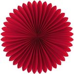 Christmas Red Party Decorations Red Hanging Paper Fans Tissue Pom Poms - Festive Christmas Birthday Baby Shower Wedding Party Decorations 25cm 6pcs