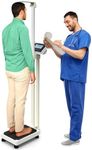 Adamson M1 Medical Scale, 440 lb/ 200 kg Capacity, BMI Scale with Weight and Height, Professional Digital Scale for Body Weight, Home, Hospital, & Physicians, Heavy Duty Scale - White