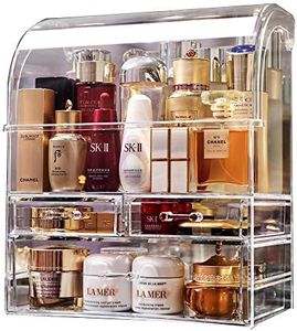 MOOCHI Professional Large Cosmetic Makeup Organizer Dust Water Proof Cosmetics Storage Display Case with Drawers