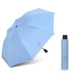 Roughhouse UV protection Blue Umbrella Automatic open close for rain and sun protection 3 fold umbrella for men women kids boys girls big size large three fold stylish folding under windproof travel