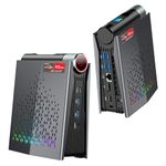 ACEMAGICIAN S3A Gaming Mini PC,AMD Ryzen 7 H 255 (Upgraded 8745HS，up to 4.9GHz) 16GB LPDDR5 RAM 512GB SSD, Desktop Computer Radeon 780M Graphics, 2X M.2 2280 Storage Expansion, 2.5GbE, HDMI 2.1,USB4
