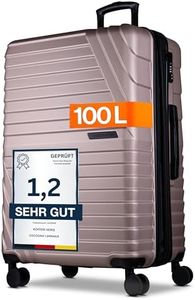 Cocoono Hartschalenkoffer XL Groß – 95L - 104L Volumen – 8 Rollen 360° drehbar – Leichter ABS Koffer mit TSA Schloss & Teleskopgestänge – Reisekoffer, Koffer Groß, Trolley (Champagner, XL)