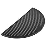 KAMaster 18" Half Moon Cast Iron Reversible Griddle for Large Big Green Egg and Other 18in Kamado Grills BGE Cooking Grate BBQ Accessories