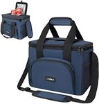 OPUX Soft Cooler Bag, Insulated Collapsible Lunch Cooler Bag for Men Work Camping Beach Travel, Portable Soft Sided Leakproof Waterproof Large Lunch Bag Box with Shoulder Strap 18 Cans, Navy Blue