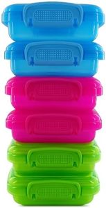 NADOBA Mini Lock-Top Snack Containers set of 6 colors may vary