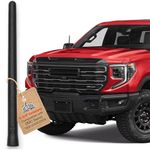 AntennaMastsRus - The Original 6 3/4 Inch is Compatible with GMC Sierra 1500 (2006-2020) - Car Wash Proof Short Rubber Antenna - Internal Copper Coil - Premium Reception - German Engineered