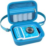 PAIYULE Case for VTech KidiZoom PrintCam and Paper Refill Pack, Digital Instant Selfie Camera Travel Storage Holder Box with Shoulder Strap for Charger cables, Tailor-made, Bag Only-(Blue)