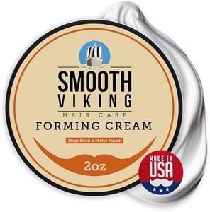 Smooth Viking Forming Cream - High Hold Styling Cream for Matte Finish, Men's Hair Products, Hair Paste for Short, Curly and Long Hair, Made in USA, 2oz