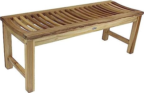 48" Solid Teak Indoor Outdoor Bench Shower Stool - From the Aqua Stratus Collection