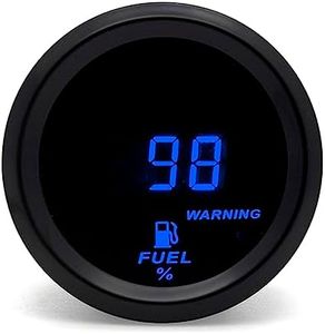 SINCO TECH 2 Inches 52mm Car Fuel Level Digital Gauge Automobile Blue LED Backlight Universal Meter (Fuel Gauge)