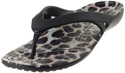 Crocs Women's Kadee II Flip W Clog, Black/Multi Animal, 7 UK