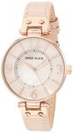 Anne Klein Women's Leather Strap Watch, Blush Pink/Rose Gold