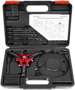 BILITOOLS Harmonic Balancer Puller/Installer Set, Upgraded 3-Jaw Pulley Puller with Holding Tool for Removing Harmonic Damper Balancers Compatible with Chevy, GM, Chrysler, Ford etc.