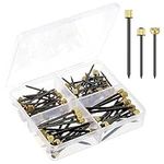 Yolev 90PCS Picture Hanging Nails, 3 Sizes Wall Decorative Nails for Hanging Pictures Frame Tool Hangers for Hanging Picture Painting, Hanging Hardware Gold Nails Kit Picture Hangers