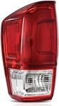 AUTOSAVER88 Driver Left Side Tail Light OE Replacement Compatible With 16-22 2016 2017 2018 2019 2020 2021 2022 Tocoma Taillights Assembly Pickup Brake Rear Lamps - Red Clear