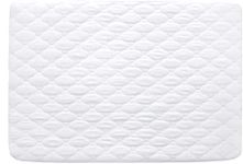 Cot Bed Mattress Protector Waterproof 140x70cm fitted, Quilted Toddler Bed Mattress Cover, Soft & Breathable Mattress Topper for Cot Bed