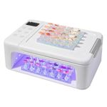 UV LED Nail Lamp, 288W Hand Pillow Nail Lamp with LED Display, 63 Lamp Chips 4 Timer Uv Nail Dryer Light for Gel Polish for Salon