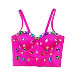 Swbreety Women's Colorful Rhinestone Corset Bra Push Up Clubwear Bustier Crop Top