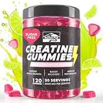 KP Creatine Monohydrate Gummies Pink Lemonade for Men & Women, 100% Creatine Pink Lemonade Gummies, 5g per Serving + Vegan, Sugar Free + Strength, Energy, Muscle & Booty Gain - 120 Count