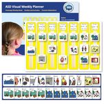 Kids Calendar Visual Schedule Autism – 1 Column per Day – Calendar Pocket Chart – Special Education Classroom Must Have – Autism Learning Materials