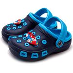 Mictchz Toddler Little Kids Clogs Slip On Girls Boys Garden Clogs Summer Non-Slip Lightweight Slide Sandals Shoes Pool Shower Beach Slippers Blue