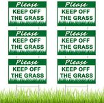 6 Pcs Please Keep off Grass Sign Pl