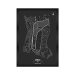 CodersParadise Monza - F1 Maps Wall Poster Frames | Aesthetic A4 Poster Frames For Home, Living Room, Bedroom and Office | Wall Frames Artworks | Hanging Theme Posters