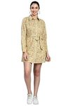 KLART Shirt Dress for Women (Yellow Flower)