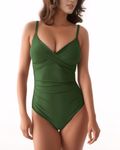 TcIFE Women's One Piece Swimsuits Tummy Control Swimwear Flattering High Waisted Monokini Bathing Suits for Women