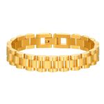 Zivom® 316L Stainless Steel 22K Gold Plated Reverse Men Bracelet