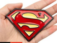 Metal CAR 3D Superman Logo 8.1 x 5.5 cm Car Superman Logo Car Emblem 3D Badge Auto Racing Sport Sticker Grand Tourer Decal.