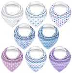KiddyStar Double Layer Baby Bibs | Ideal For Drooling, Teething, Feeding Infants | Organic Cotton, Thick, Snap Closure