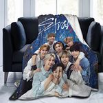 Super Soft Stray Flannel Throw Hyunjin Bangchan Felix Blanket Kids for Bed Sofa Office Knee pad,Bed car Camp Beach Blanket Throw Blankets 50"X40"