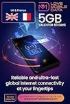 International Multi-Network 4G/5G Data SIM (perfect for Wifi Routers, Tablets & Phones) - UK & France - 5GB - 60 DAYS - LOVE MOBILE DATA