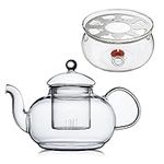 CnGlass 33.8oz/1000ml Glass Teapot 