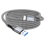 LDLrui 10FT USB C Cable 10Gbps Data Transfer, Extra Long Nylon Braided USB A to USB C 60W Type C Charger Cord Fast Charging for Samsung Galaxy S20/S10/Note 20, Moto G9, Pixel, Webcam, PS5 Controller