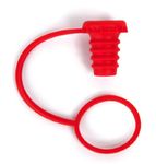 Gama-Go Bottle Capper Silicone Wine Stopper/Cork - Pack of 3 (Red)