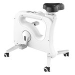 FLEXISPOT V9U Under Desk Bike Only Fully Assembled Portable Adjustable Resistance Pedal Exerciser - Lower Impact Work Cycle - Fitness Equipment/White